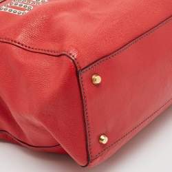 Pre Owned Dior Red Leather Diorangeles Tote