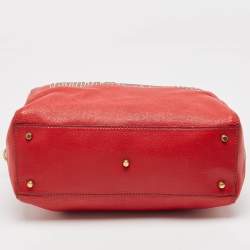 Pre Owned Dior Red Leather Diorangeles Tote