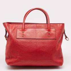 Pre Owned Dior Red Leather Diorangeles Tote