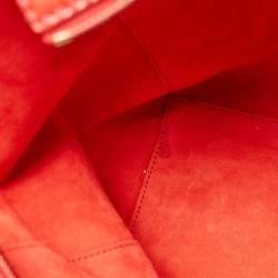 Pre Owned Dior Red Leather Diorangeles Tote