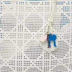 مملوكة مسبقًا Dior White Cannage Perforated Leather Dioriva Tote