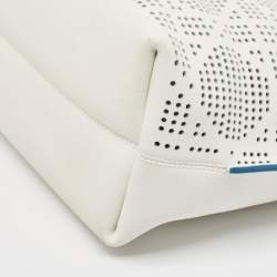 مملوكة مسبقًا Dior White Cannage Perforated Leather Dioriva Tote