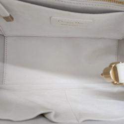 مملوكة مسبقًا Christian Dior White Leather Lady Dior 95.22 Bag