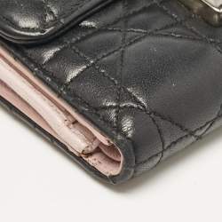 Dior Black Cannage Leather Miss Dior Compact Wallet