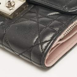 Dior Black Cannage Leather Miss Dior Compact Wallet