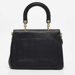 Dior Black Leather Small Be Dior Flap Top Handle Bag