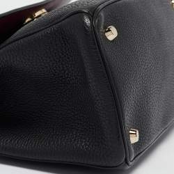 Dior Black Leather Small Be Dior Flap Top Handle Bag