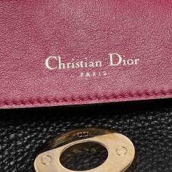 Dior Black Leather Small Be Dior Flap Top Handle Bag