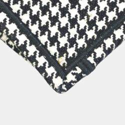 Pre Owned Dior White/Black Houndstooth Book Tote Bag