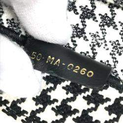 Pre Owned Dior White/Black Houndstooth Book Tote Bag