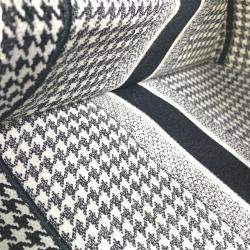 Pre Owned Dior White/Black Houndstooth Book Tote Bag