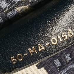 Pre Owned Dior Navy Blue Oblique Embroidered Canvas Large Book Tote