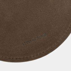Christian Dior Brown Calfskin Cannage Cosmetic Pouch Bag