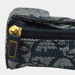 Christian Dior Navy Saddle Trotter Pouch Bag