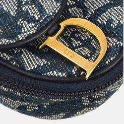 Christian Dior Navy Saddle Trotter Pouch Bag