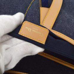 Christian Dior Blue Denim Saddle Handbag