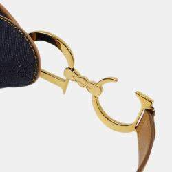 Christian Dior Blue Denim Saddle Handbag