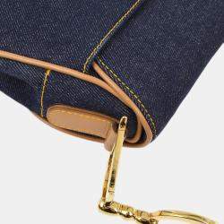Christian Dior Blue Denim Saddle Handbag