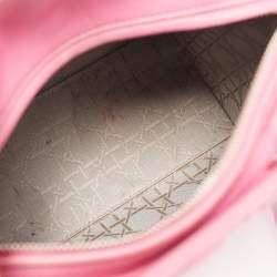 Pre Owned Dior Pink Cannage Leather Medium Lady Dior Tote