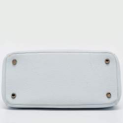 Pre Owned Dior Light Blue Leather Small Be Dior Flap Top Handle Bag