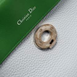 Pre Owned Dior Light Blue Leather Small Be Dior Flap Top Handle Bag