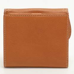 Pre Owned Dior Tan Leather Saddle Bifold Wallet