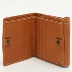 Pre Owned Dior Tan Leather Saddle Bifold Wallet