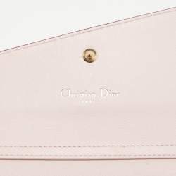 Pre Owned Dior Silver/Bronze Leather Flap Continental Chain Wallet