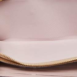 Pre Owned Dior Silver/Bronze Leather Flap Continental Chain Wallet