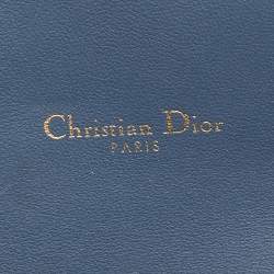 Dior Blue Leather Saddle Wallet On Chain