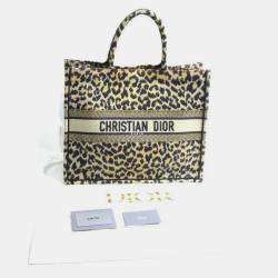 Dior Book Tote Large Leopard Bag