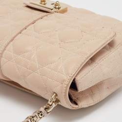 Dior Beige Cannage Leather Miss Dior New Lock Pouch Bag