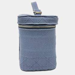 Dior blue Embroidery Vanity bag