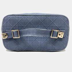 Dior blue Embroidery Vanity bag
