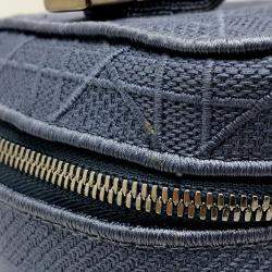 Dior blue Embroidery Vanity bag