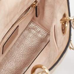 Dior Rose Gold Cannage Leather Small Soft Lady Dior Tote