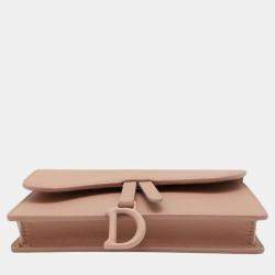 Dior Pink Leather Ultramatt Saddle Belt Pouch