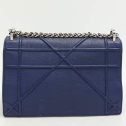 Dior Blue Leather Medium Diorama Flap Shoulder Bag