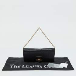 Dior Black Cannage Leather Rendezvous Wallet on Chain