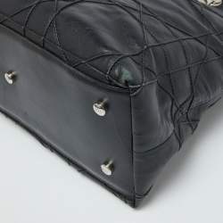 Pre Owned Dior Black Cannage Leather Granville Tote