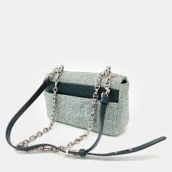 Pre Owned Christian Dior Linen Caro Small Bag