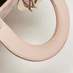 Pre Owned Dior Pink Cannage Leather Small Lady Dior My ABCDior Tote