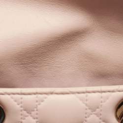 Pre Owned Dior Pink Cannage Leather Small Lady Dior My ABCDior Tote