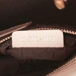 Pre Owned Dior Pink Cannage Leather Small Lady Dior My ABCDior Tote