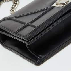 Pre Owned Dior Black Leather Small Diorama Flap Shoulder Bag