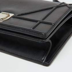 Pre Owned Dior Black Leather Small Diorama Flap Shoulder Bag