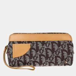 Christian Dior Brown Trotter Clutch Pouch Bag