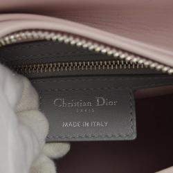 Christian Dior Pink Lambskin Lady Dior Cannage Handbag