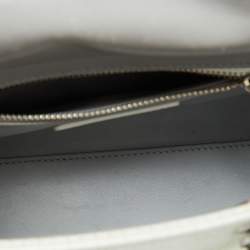 Pre Owned Dior White Microcannage Patent Leather Mini Lady Dior Tote