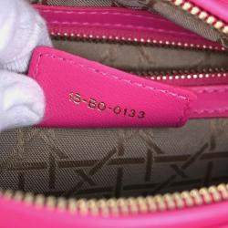 Pre Owned Christian Dior Pink Lambskin Lady Dior Cannage Handbag